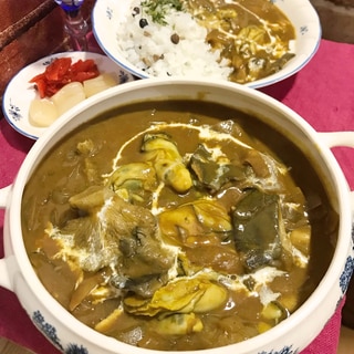 ☆★牡蠣とアワビ茸のバターたっぷりカレー♪★☆